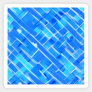 Comic Book Style Blue Brick Wall (MD23Bgs008b) Sticker